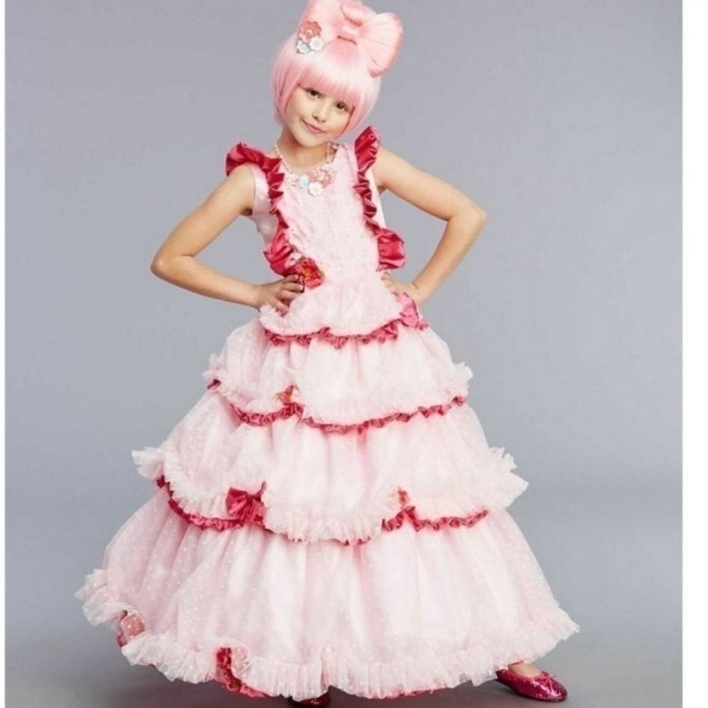 Girls 14 Chasing Fireflies Harajuku Lovers Cherry Blossom costume K Pop pink EUC